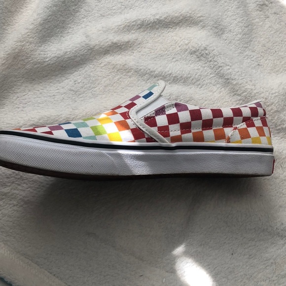 Classic Slip-On (Checkerboard) Rainbow/Tr - Picture 2 of 4